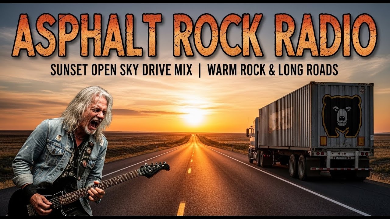 ASPHALT ROCK RADIO &ndash; SUNSET OPEN SKY DRIVE MIX | WARM ROCK & LONG ROADS | #OpenSkySunset