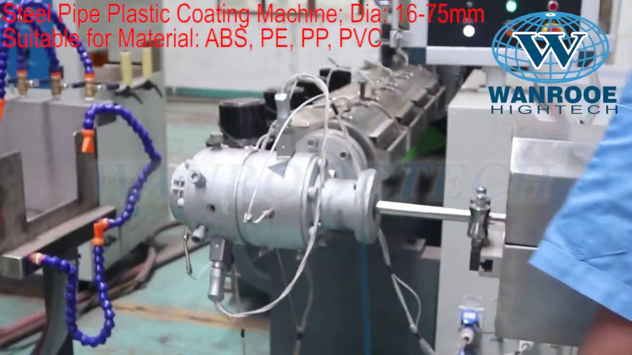 PP/PE/PVC/ABS Steel Pipe Plastic Coating Extrusion Machine,Powder Coated Steel Tube Machine