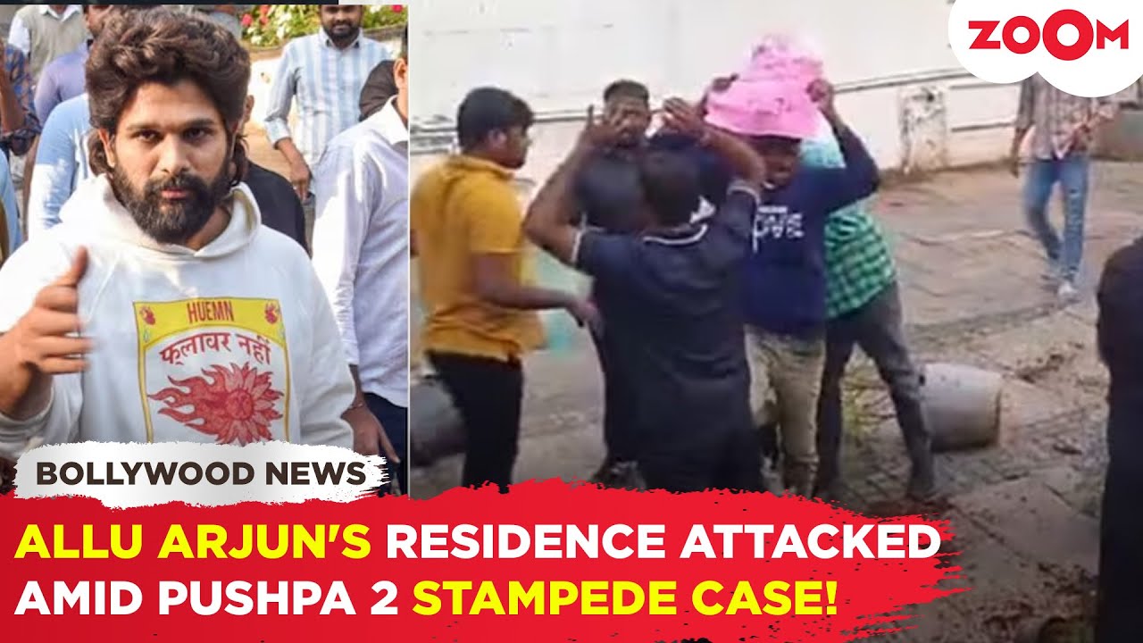 Allu Arjun's House ATTACKED: Protesters attack actor’s home over Pushpa 2 Stampede Case!