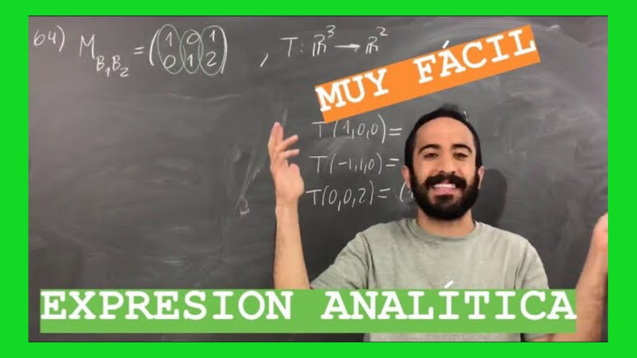 Expresión analítica de una transformación lineal DESDE LA MATRIZ (64 / 113 )