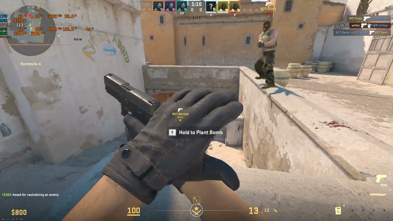 Counter strike 2 - 1080P - Xeon E5 2667 v2 + RTX 2070
