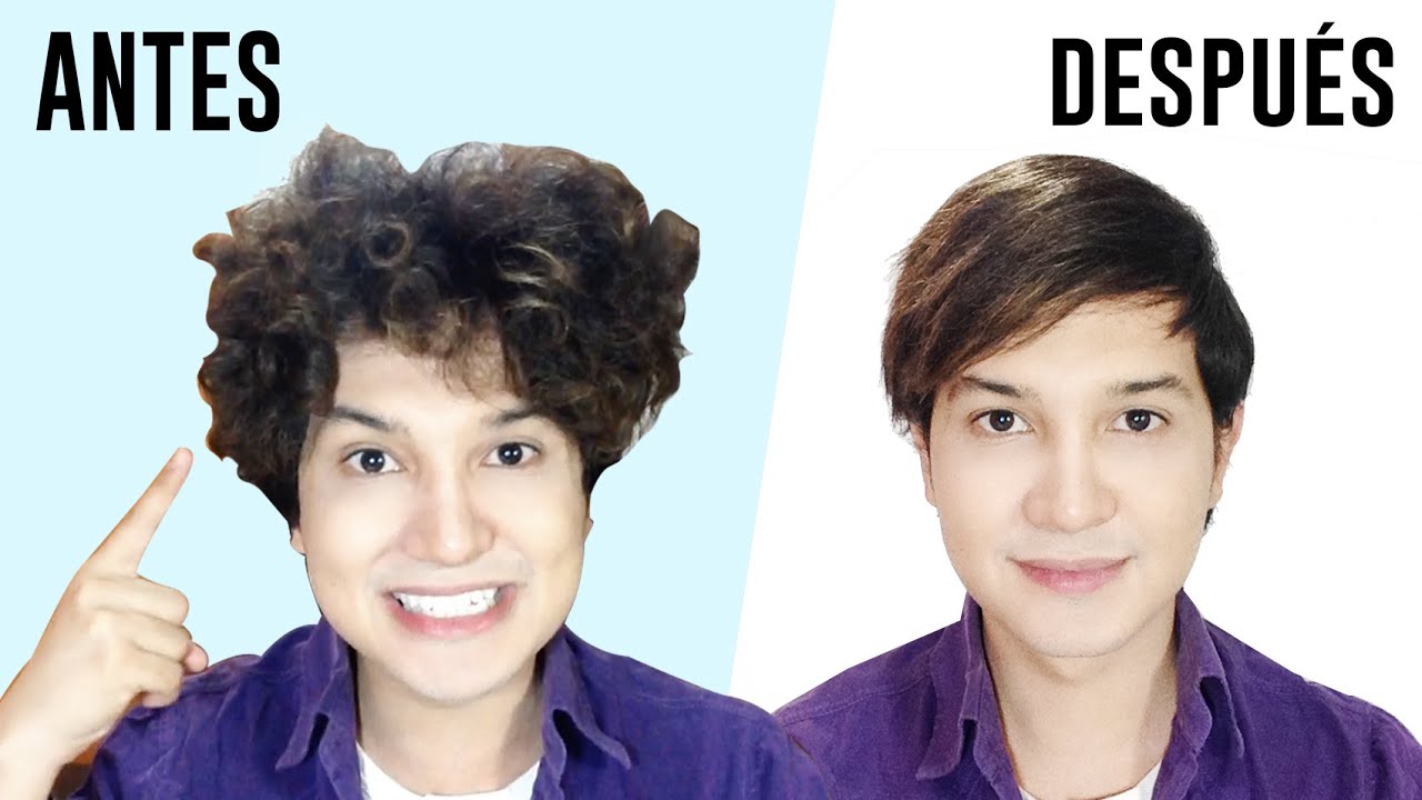 COMO ALISAR EL CABELLO SIN CALOR Y CON CALOR | DE ONDULADO A LACIO | PEINADOS PARA HOMBRE
