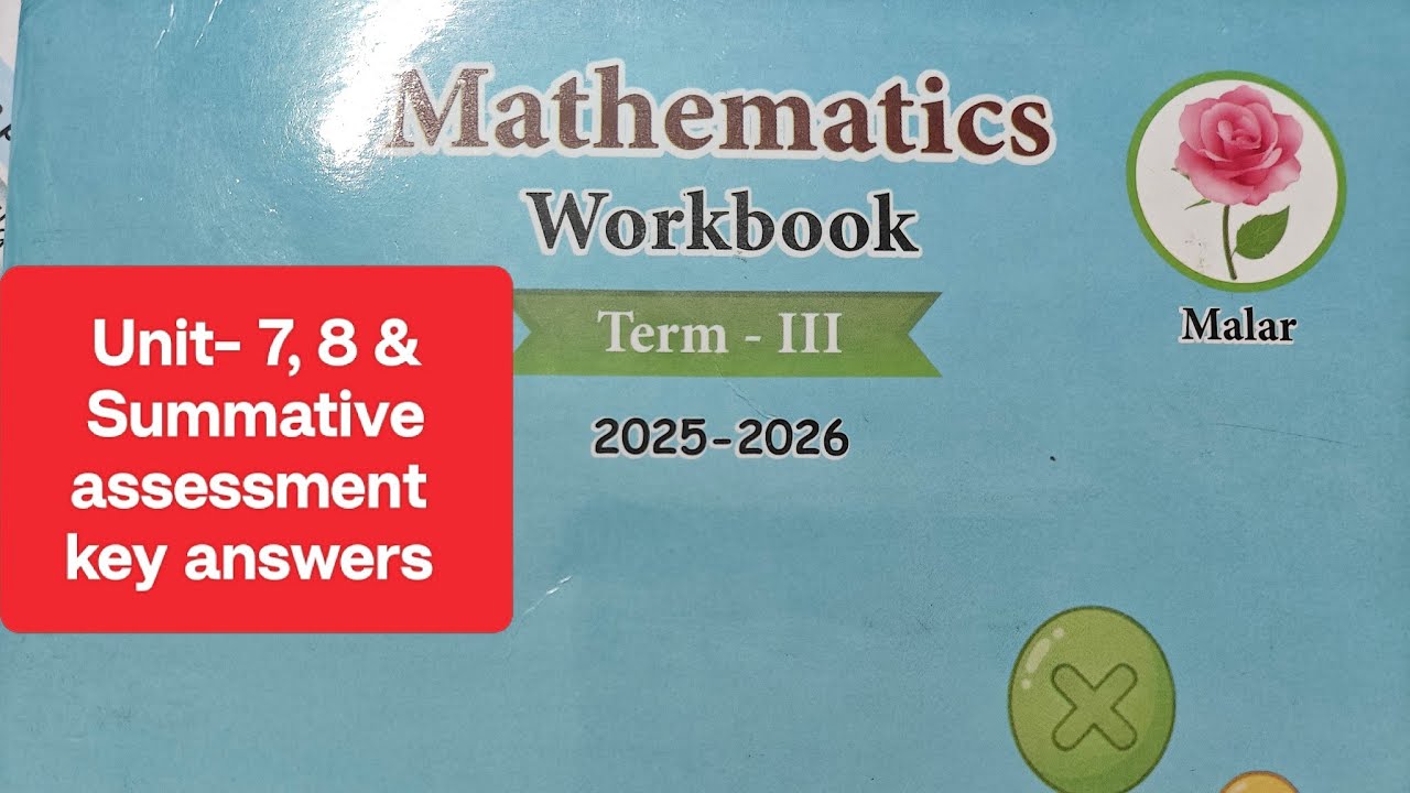 3rd std (malar)maths workbook Unit-7 ,8 & summative assessment key answers…2025-26