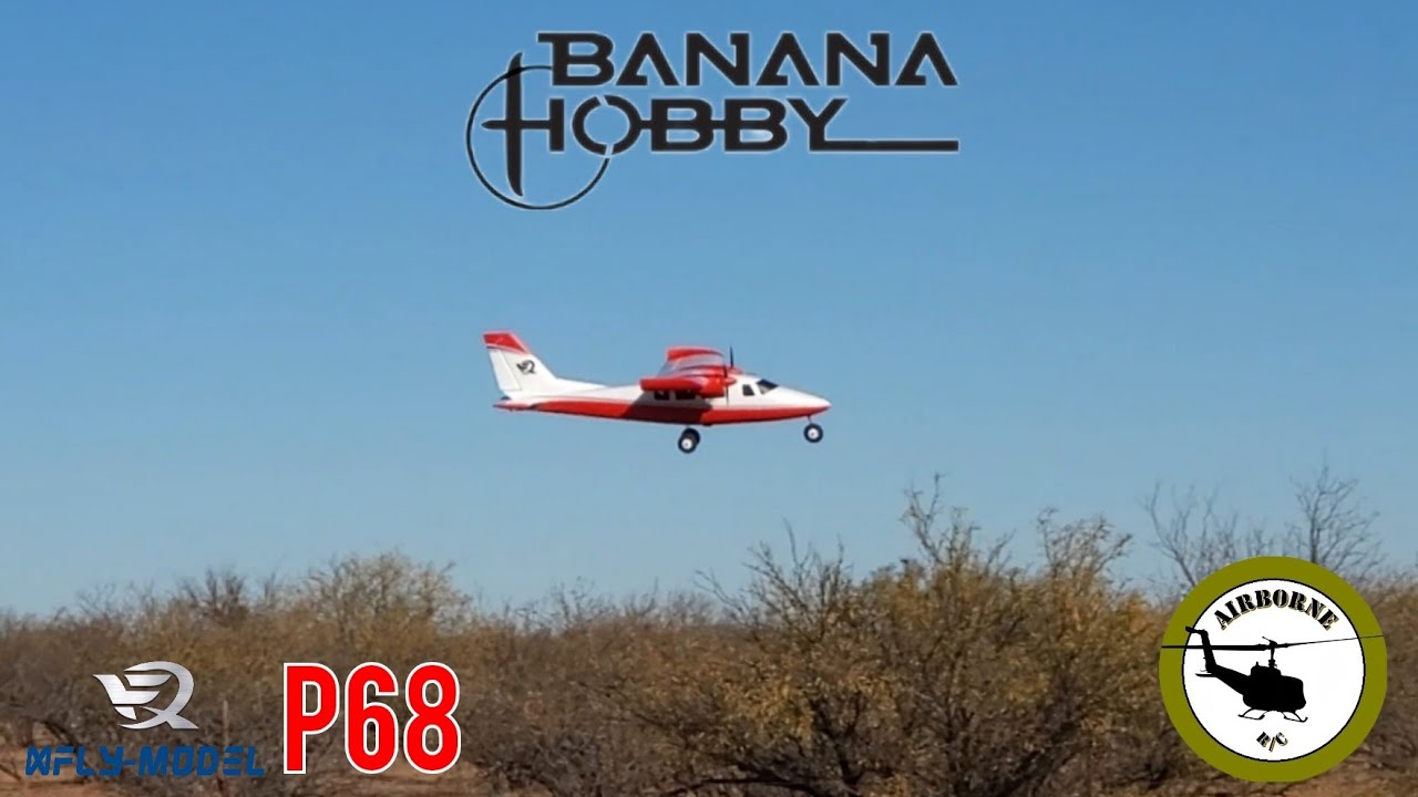 MAIDEN FLIGHT of the Xfly P68 from Banana Hobby