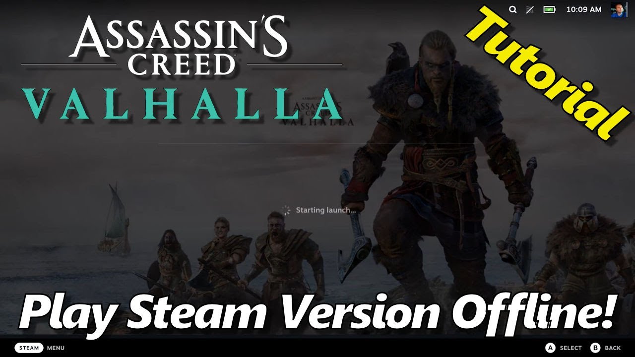 Steam Deck: Play Assassin's Creed: Valhalla (Steam Edition) Offline (Really!)