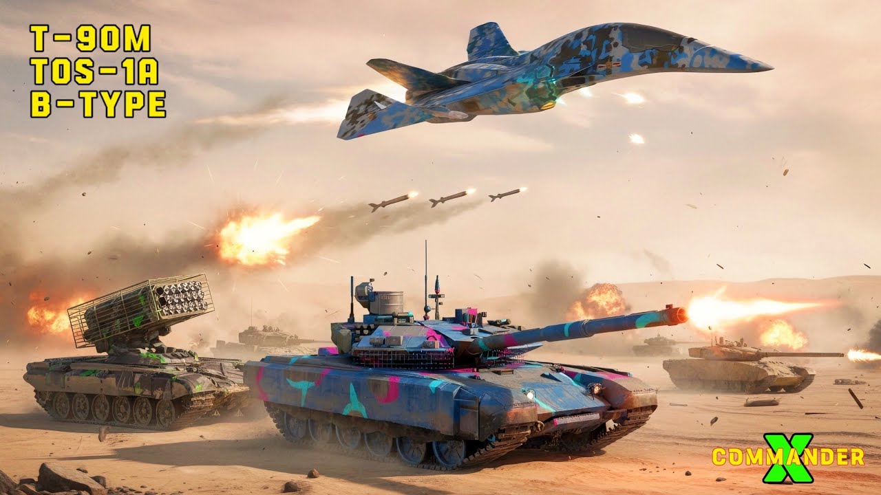 MWT T-90M / TOS-1A / B-TYPE Gameplay | MWT tank Battles 