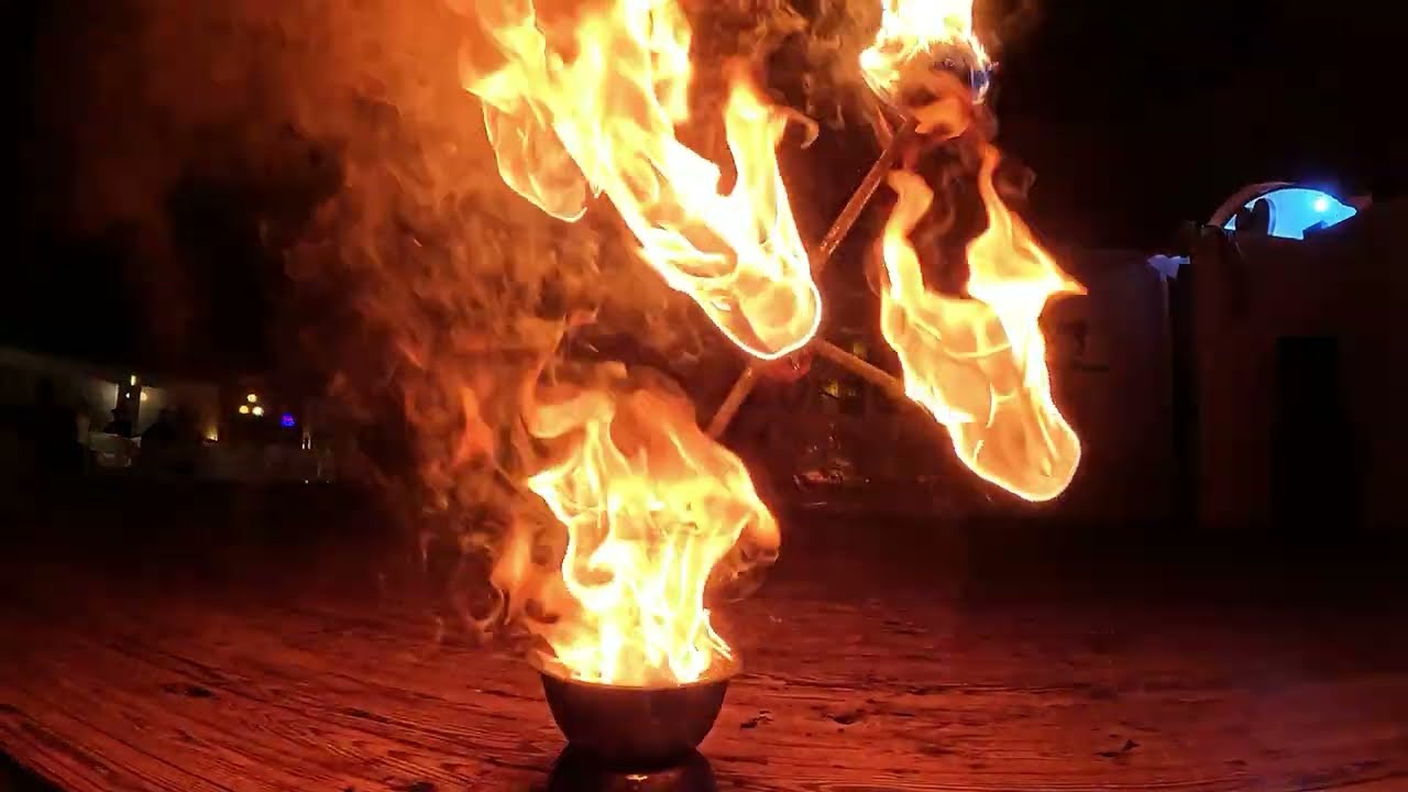 Fire Show The Three Corners Happy Life Beach Resort  Marsa Alam - Ägypten Red Sea