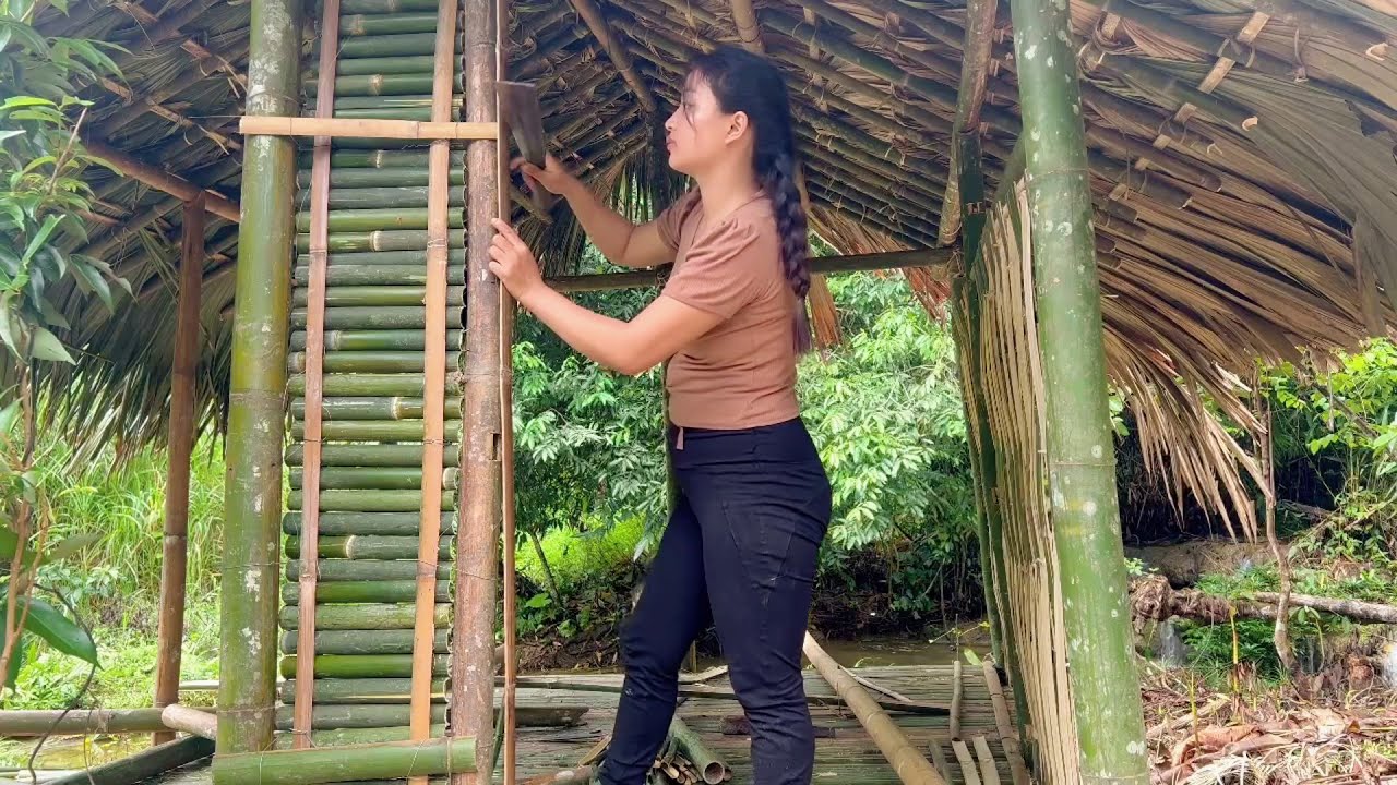 Full Video: 310 Days Construction Journey - Young Girl Builds Dream Bamboo House Alone In The Forest