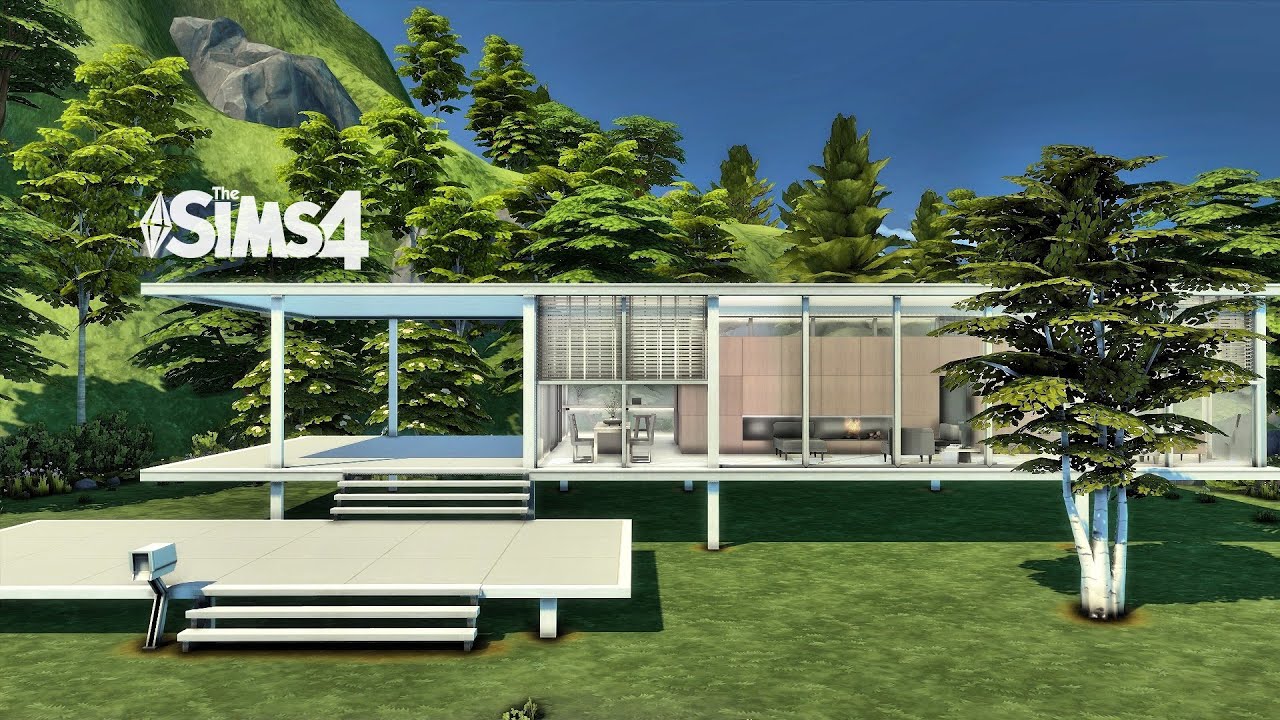 Real to Sims | Farnsworth House | The Sims 4 Speed Build | Stop Motion | No CC