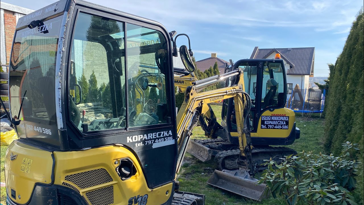 Yanmar SV 18 SV 26 Minikoparka pęknięta szyba 😞 Pogaduchy o wszystkim i niczym