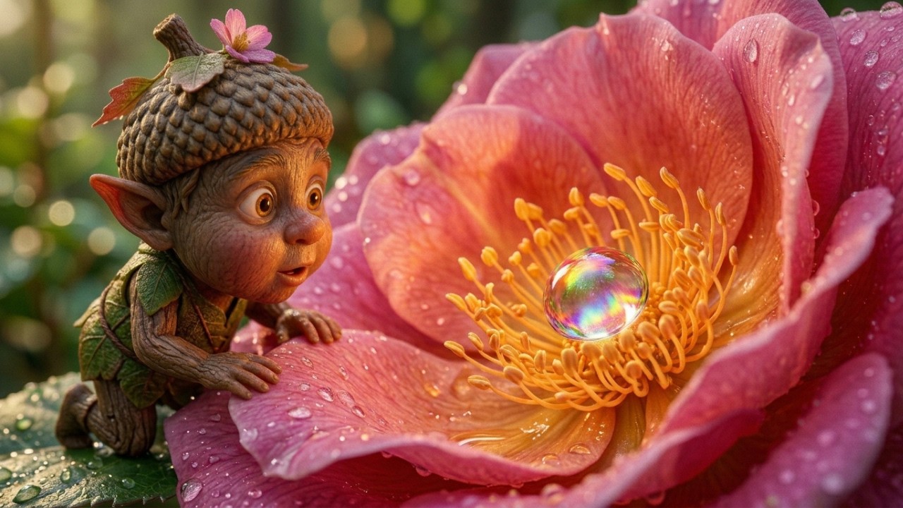 TINY GNOMES WATERING FLOWERS IN AN ENCHANTED GARDEN 🌸 – THE SOUND OF RAIN AND NATURE | ASMR