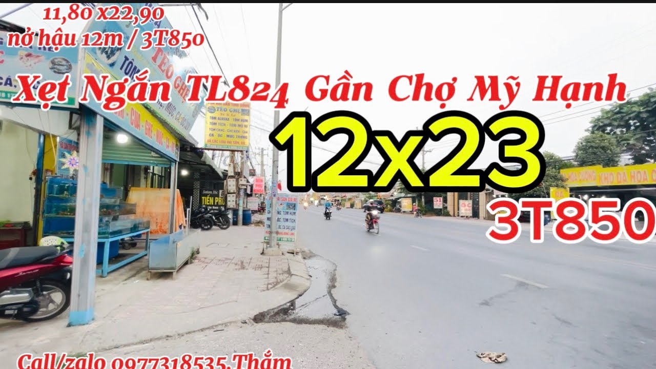 🟢12X23 Gần Chợ, TL824 vào chỉ xẹt ngắm 100m 