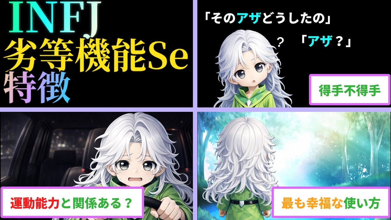 【MBTI診断】INFJの劣等機能Se特徴　#あるある　#MBTI#infj #提唱者#性格診断#infjあるある#心理学#人間関係#提唱者型