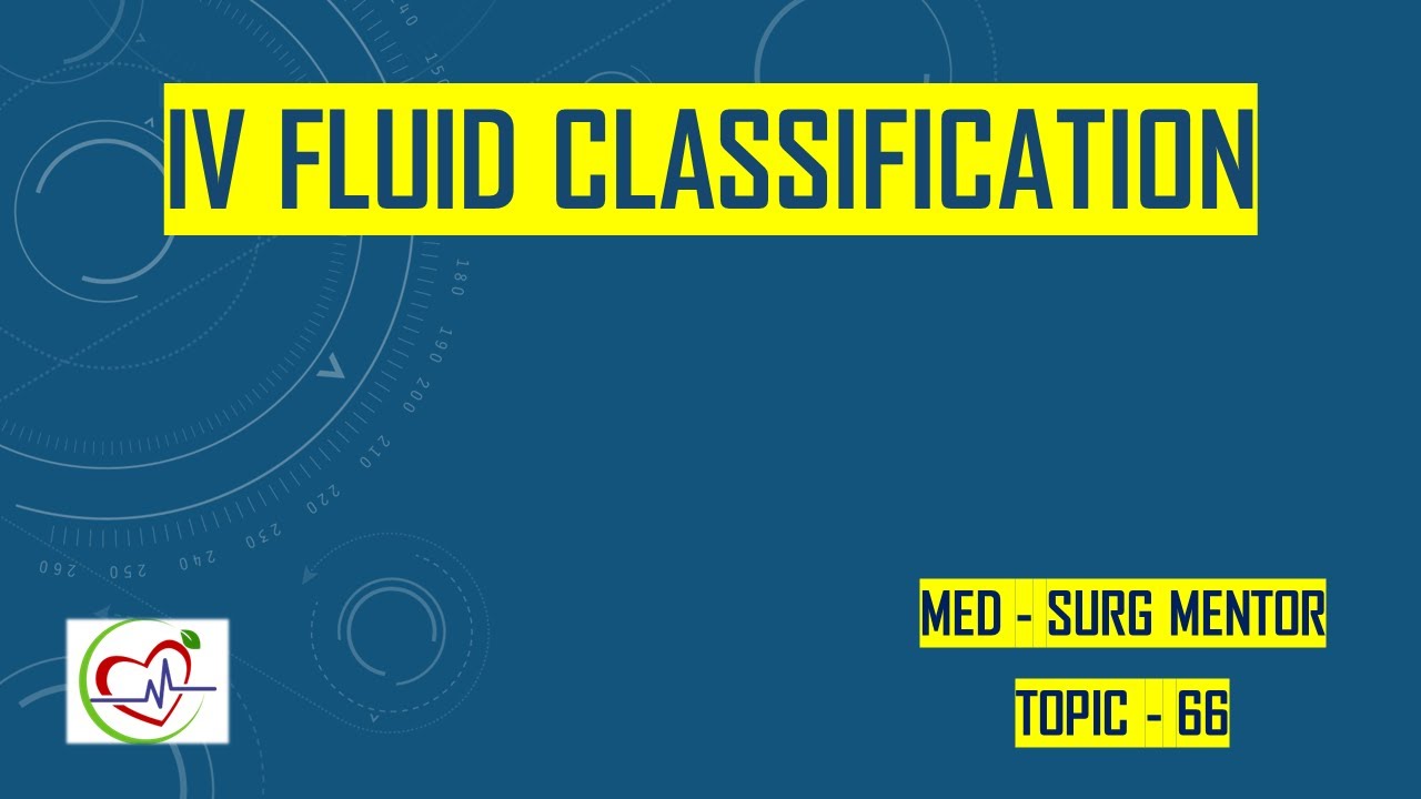 IV FLUID CLASSIFICATIONS  - Classification with examples #medsurgmentor #nursing #ivfluids