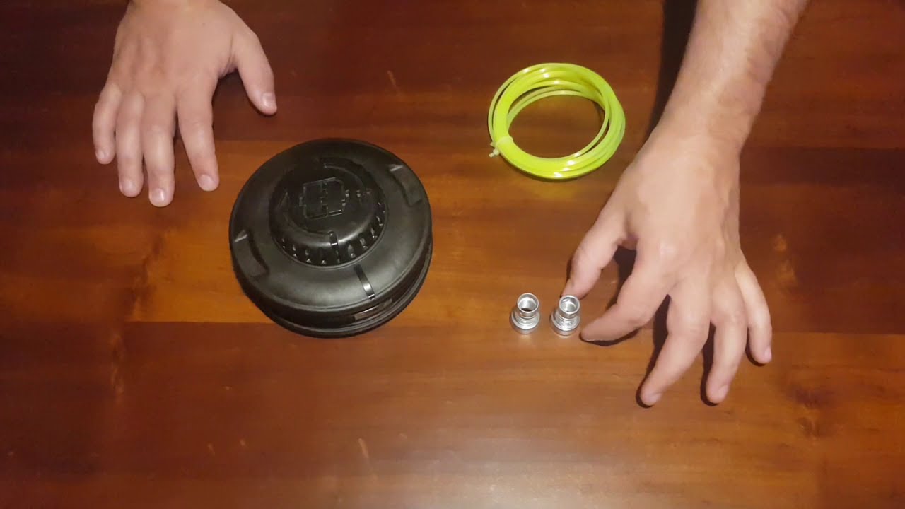 Carretel para Fio de Nylon com sistema Bate-Libera. Não Precisa abrir para recarregar o fio.