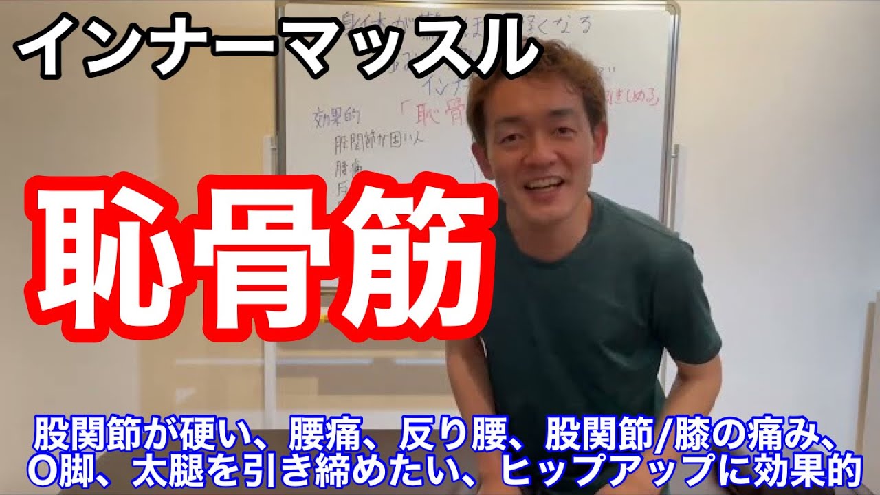 【インナーマッスルトレーニング】・恥骨筋の鍛え方 股関節が硬い、腰痛、反り腰、股関節/膝の痛み、O脚、太腿を引き締め、ヒップアップに効果的 からだが驚くほど軽くなる！インナーマッスル専門家理学療法士
