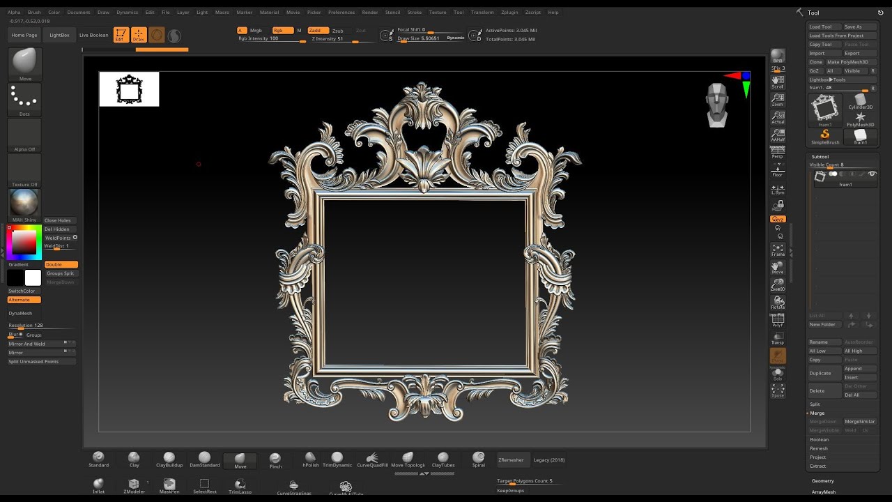 From Rhino to Zbrush tutorial creat IMM Brush