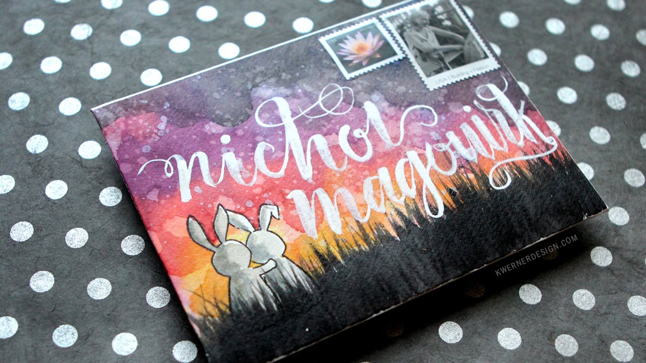 Mail Art - Watercolor Envelope & How to Protect it in the Mail