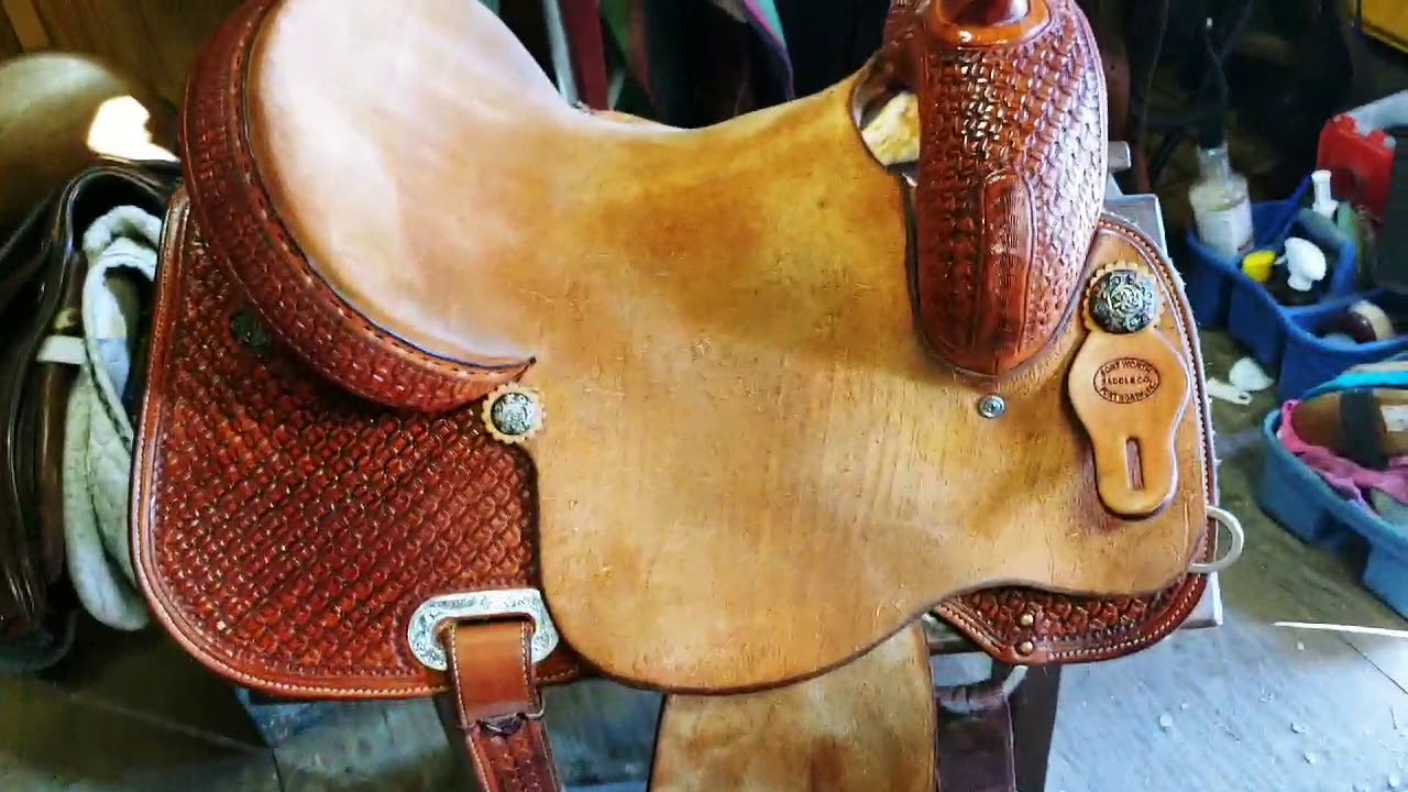 How to Break in a new Saddle with conditioning and Turning out the stirrups