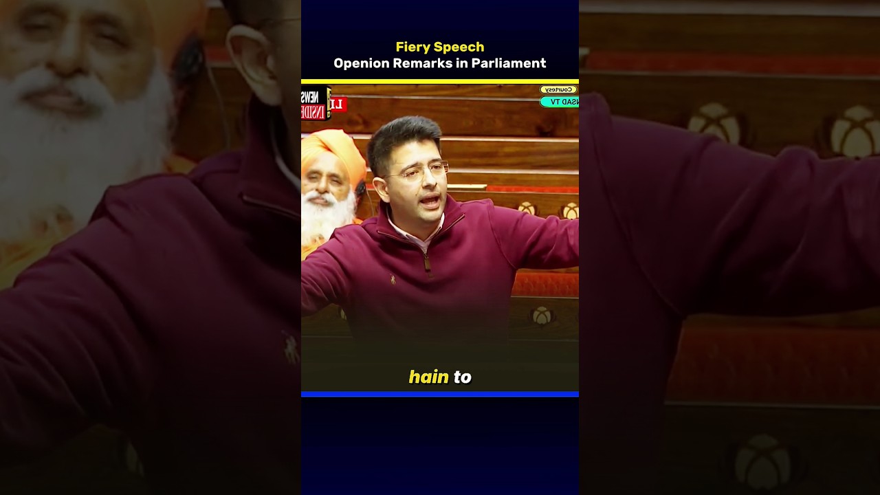 Raghav Chadha opening remarks in Parliament | Fiery Speech | Direct News