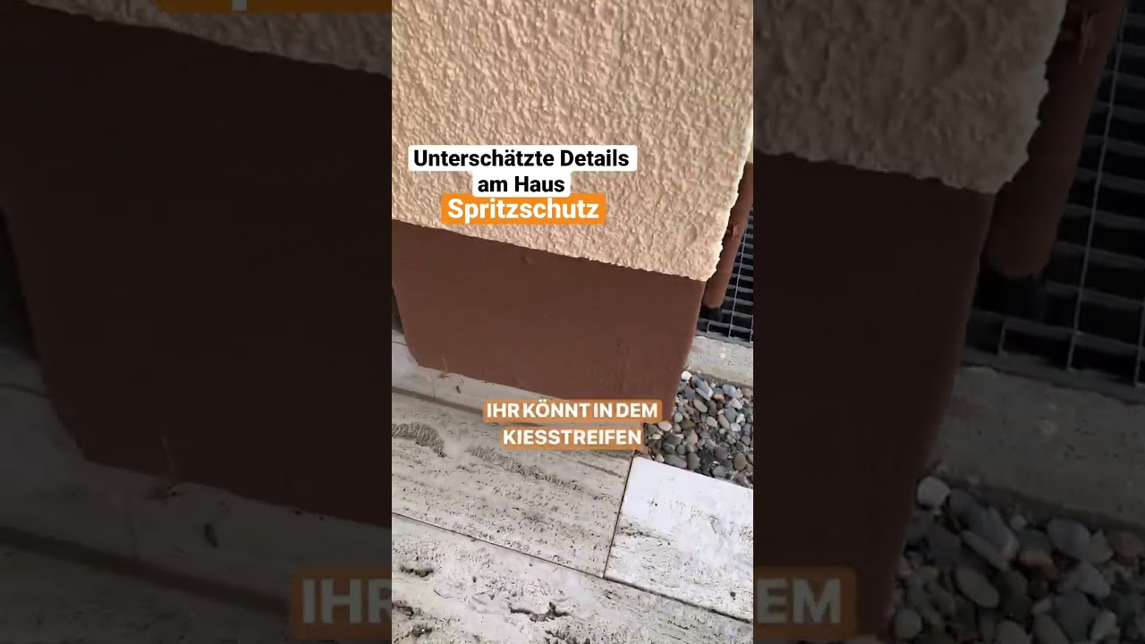 Untersch&auml;tzter Hausbautipp: Spritzschutz anlegen