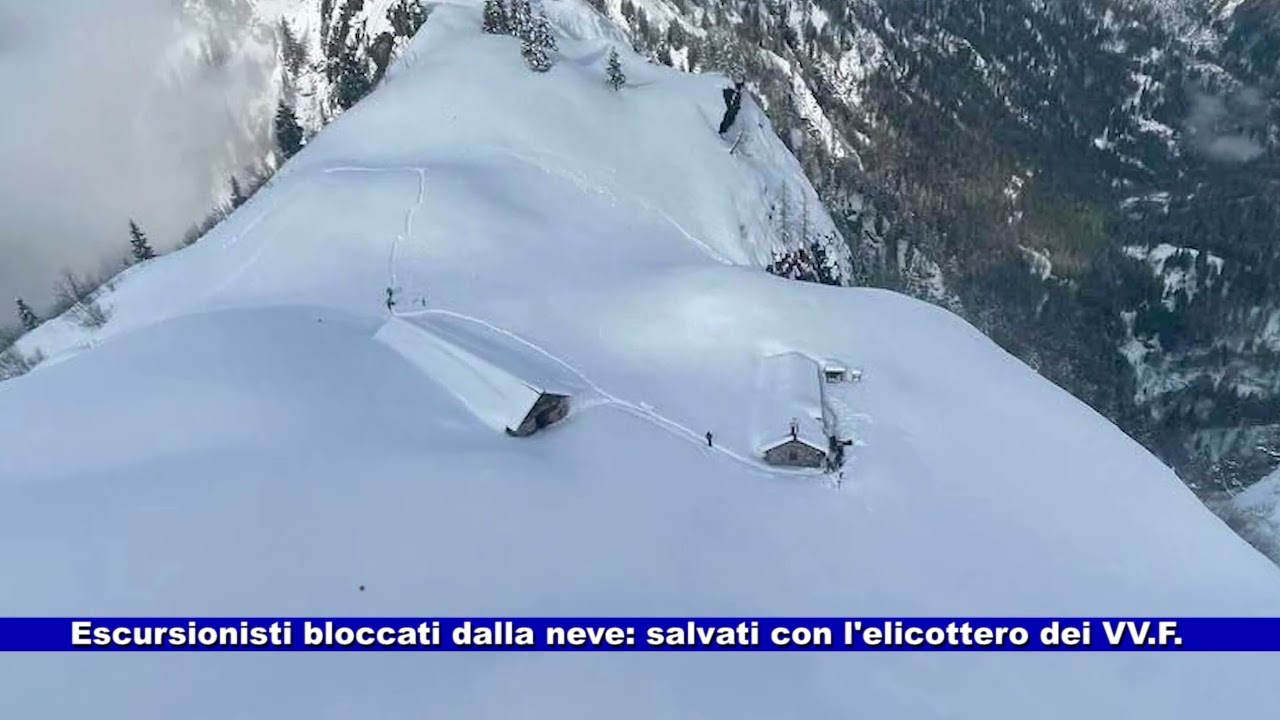 Escursionisti bloccati dalla neve: salvati con l'elicottero dei Vigili del Fuoco 16.03.2026