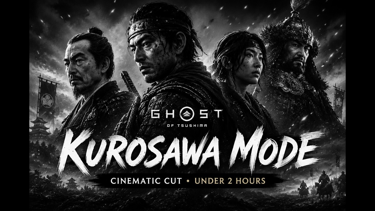 Ghost of Tsushima–Kurosawa Mode - Cinematic Cut under 2 hours |4K 60fps|