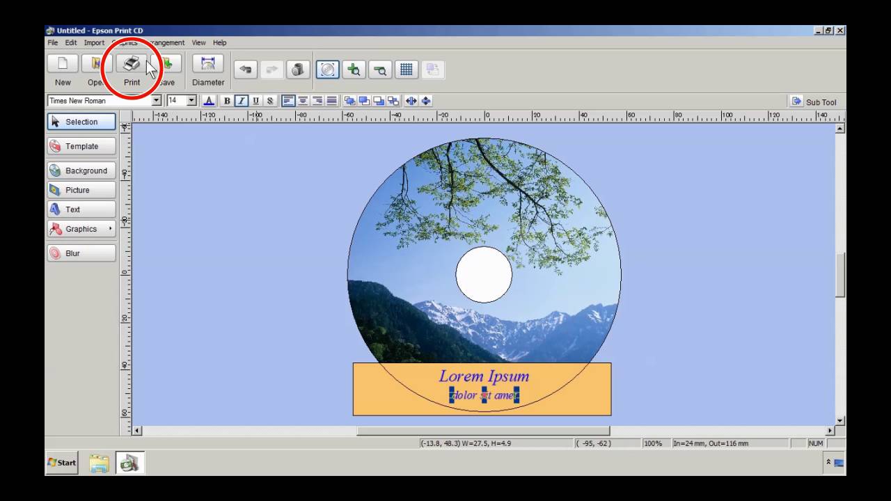 How to Print CD/DVD Labels Using PC （Epson XP-830） NPD5557