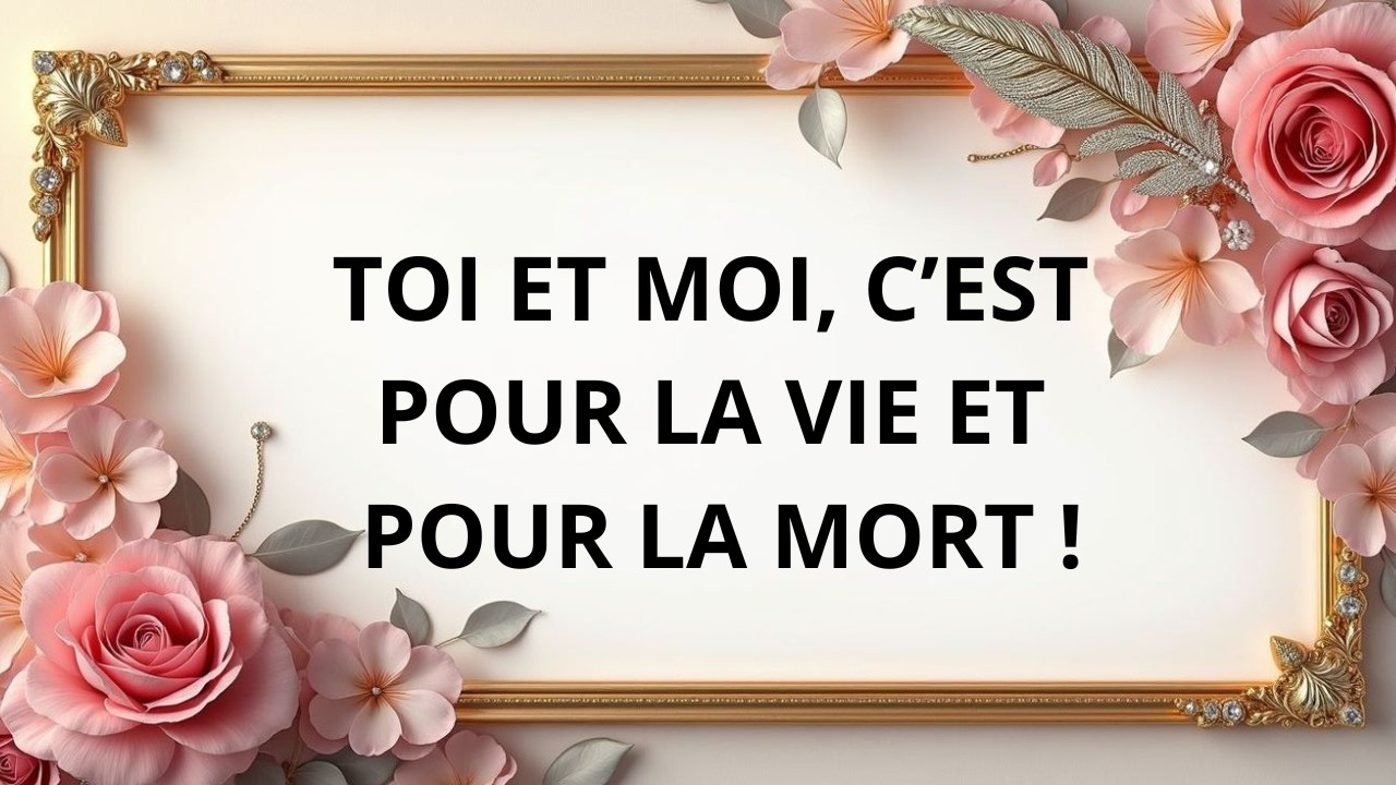 TOI ET MOI, C’EST POUR LA VIE ET POUR LA MORT !