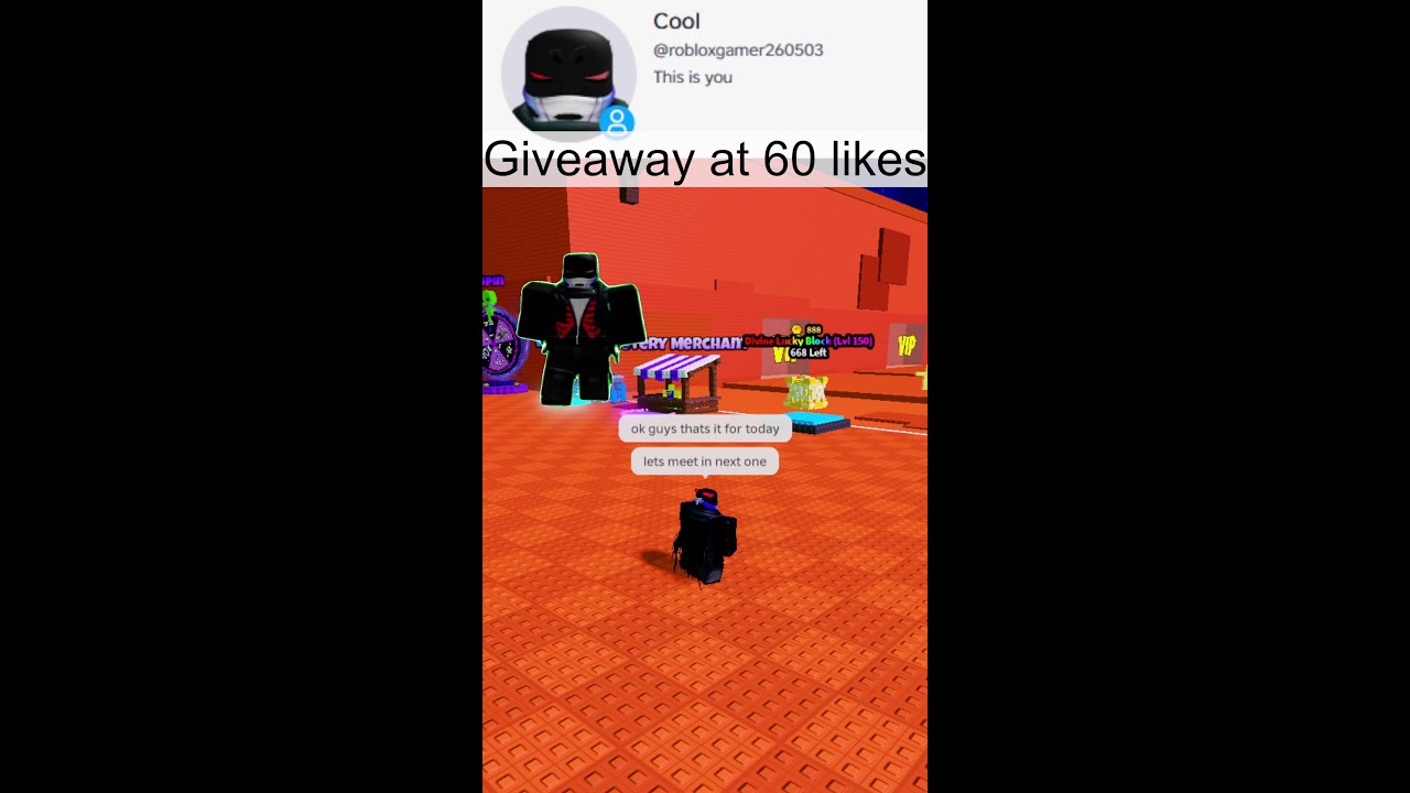 Giveaway in Escape tsunami Roblox gameplay