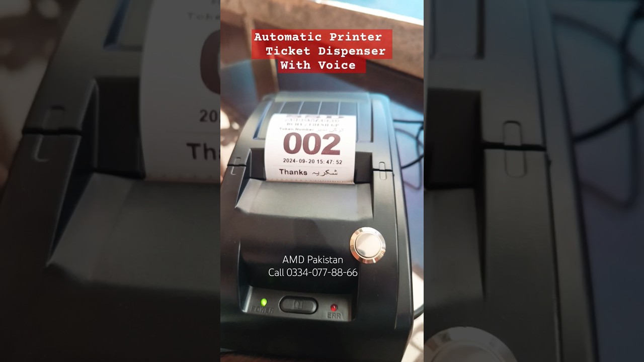 Take a Number Ticket Dispenser Printer Machine With Voice #queuemanagementsystems #qms #printer