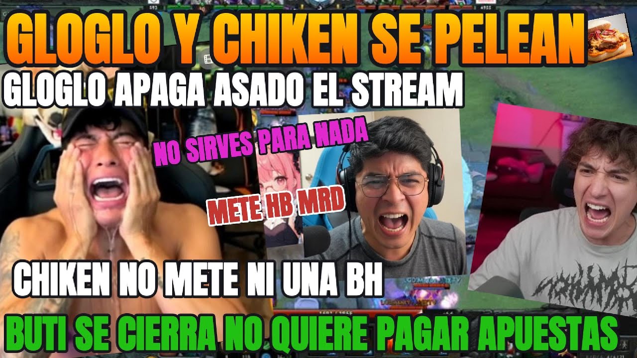 GLOGLO y CHICKEN se PELEAN EN PARTIDA el EQUIPO ENEMIGO LOS ABUSA se CANCILA