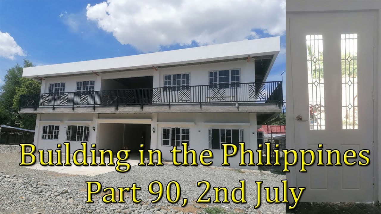 Building in the Philippines, Part 90, Finishing one of the outside doors, and upstairs windows