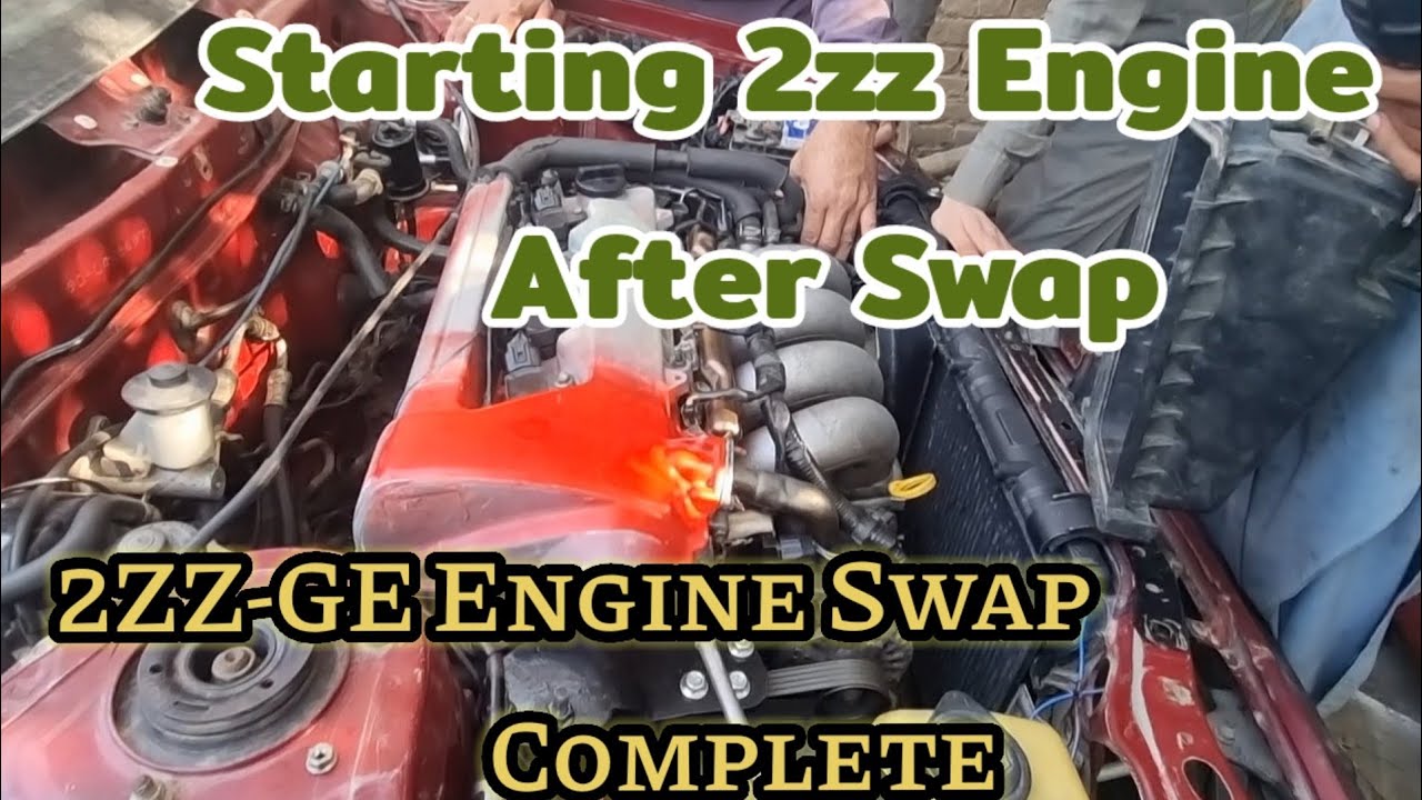 2zZ-Ge Engine Swapped in Toyota Corolla E90 | Starting 2zz Engine For the First Time After Swap