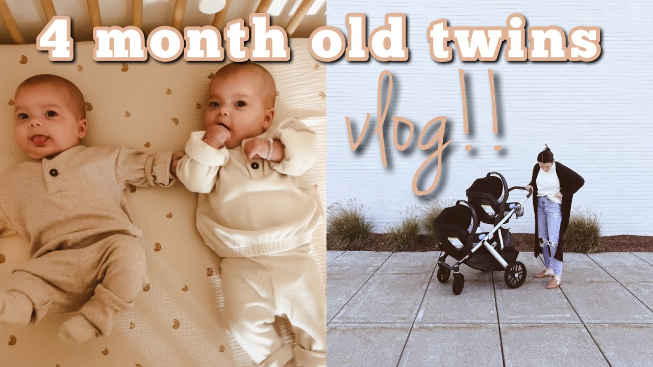 day in the life, 4 month old baby routine, we’re moving?! | twin mom VLOG