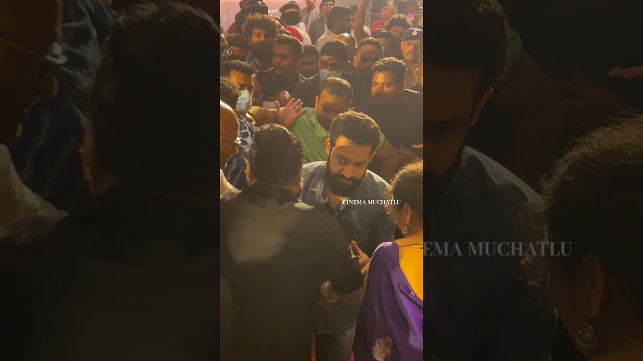 Man of Mass #NTR & #Rishabshetty entry exclusive visuals #Kantara Chapter 1 Pre-Release Event #jrntr