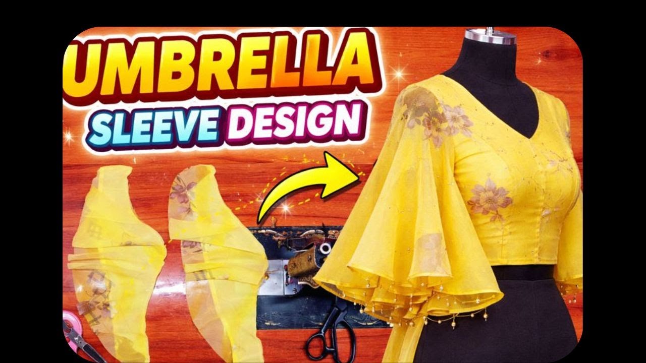 Umbrella Sleeve Design Cutting and stitching, Tailoring Tips