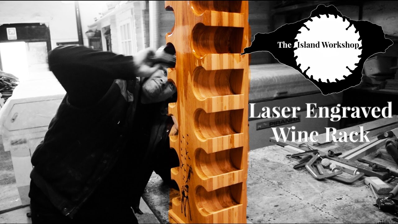 Laser Engraved Bespoke Wine Rack