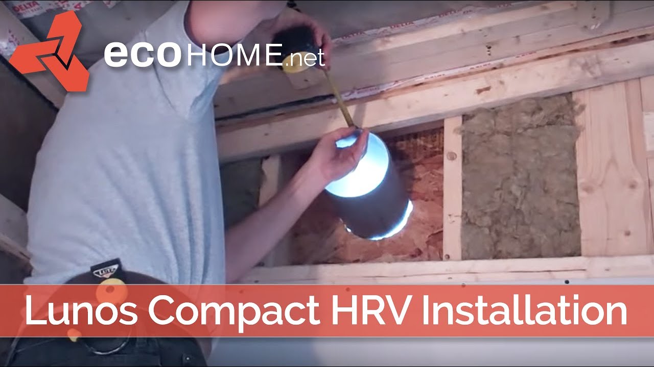 Lunos HRV air exchanger installation