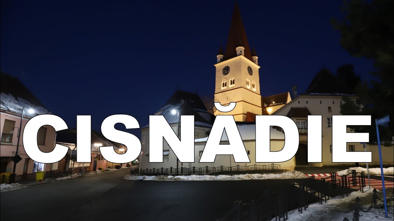 Seară în Cisnădie, vechiul oraș al sașilor de lângă Sibiu