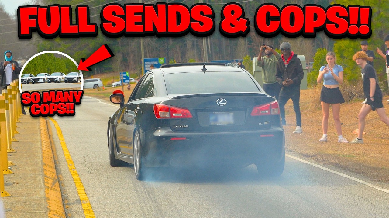 CARS & COFFEE GETS INVADED BY ANGRY POLICE!! (Full Sends, Burnouts & COPS!)