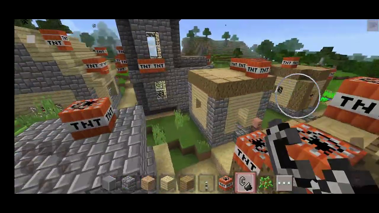 minecraft qishloqni portlatamiz#minecraft #minecraftpe 