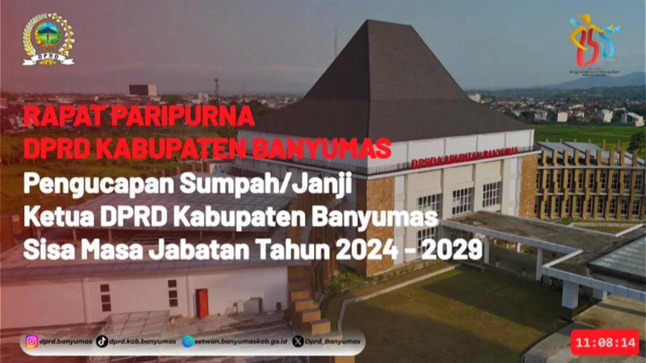 PENGUCAPAN SUMPAH/JANJI KETUA DPRD KABUPATEN BANYUMAS SISA MASA JABATAN TAHUN 2024-2029