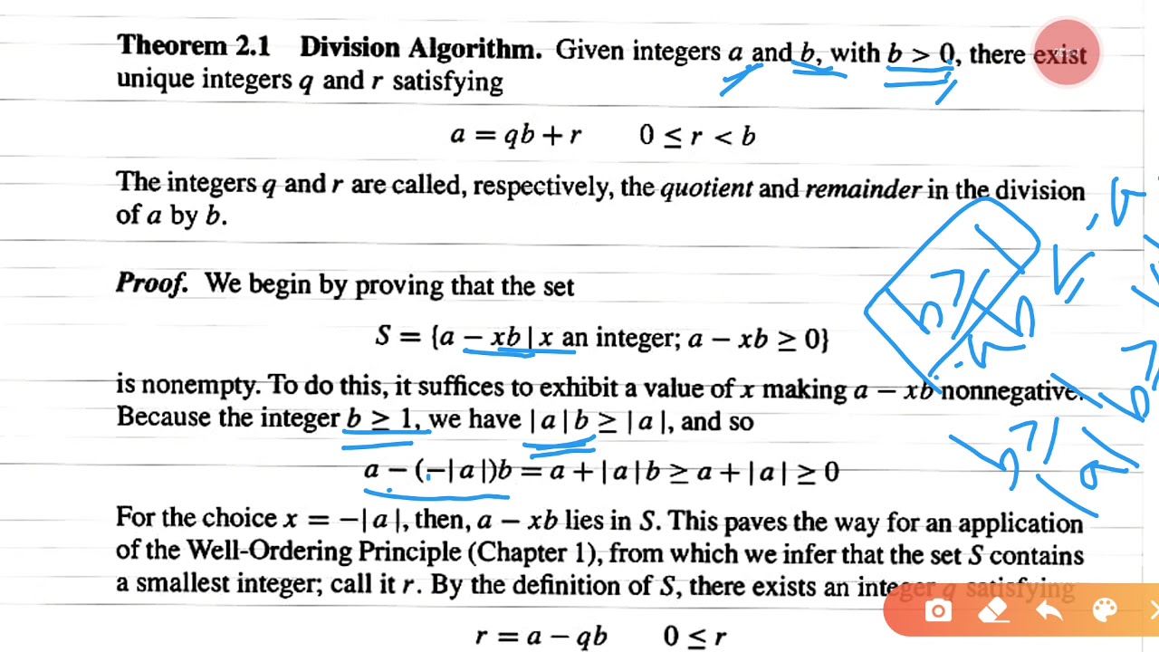Division  Algorithm | Part 1- Section 2.2| 6th Sem BSc. Mathematics | Number Theory & Linear Algebra