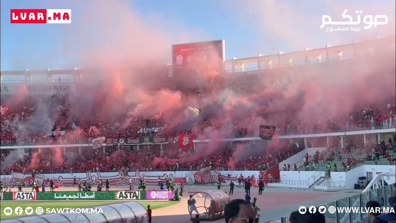 كراكاج جماهير حسنية أكادير يلهب مدرجات كورفا سيد ملعب أدرار .. 