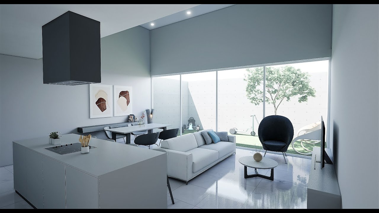 PLANO DE CASA MINIMALISTA DE 7x15m