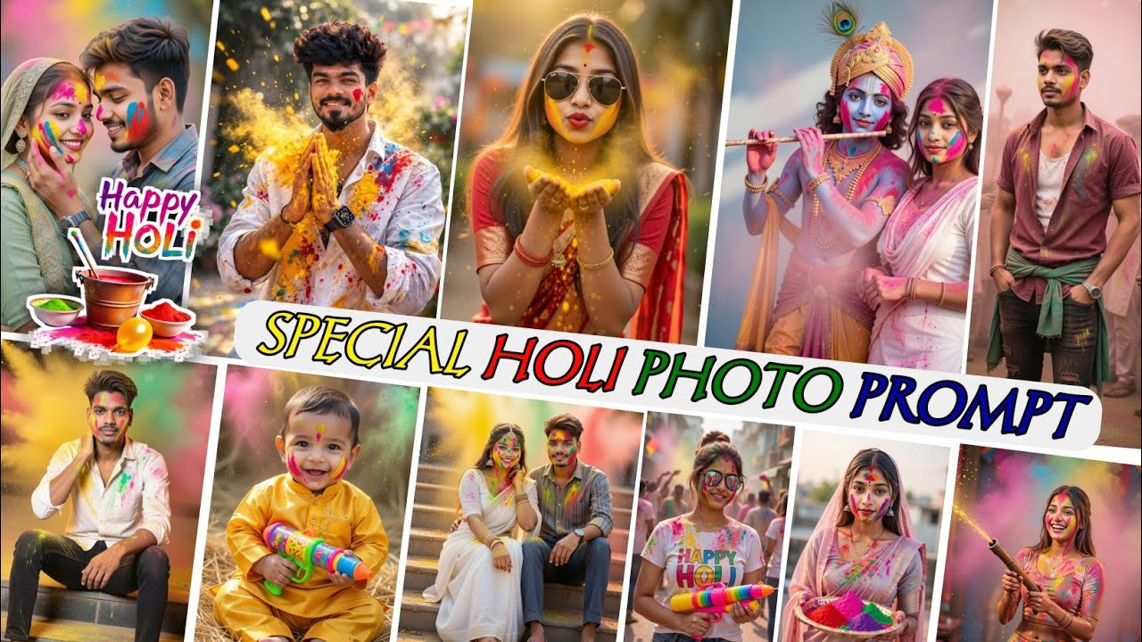 special holi prompt | how to create gemini photo prompt |gemini prompt for girls  #gemini #prompt 