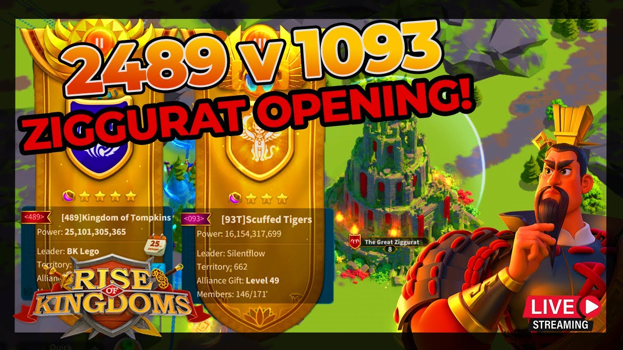 ZIGGURAT OPENING! 2489 v 1093 Kingsland!! Rise of Kingdoms [Part 3]
