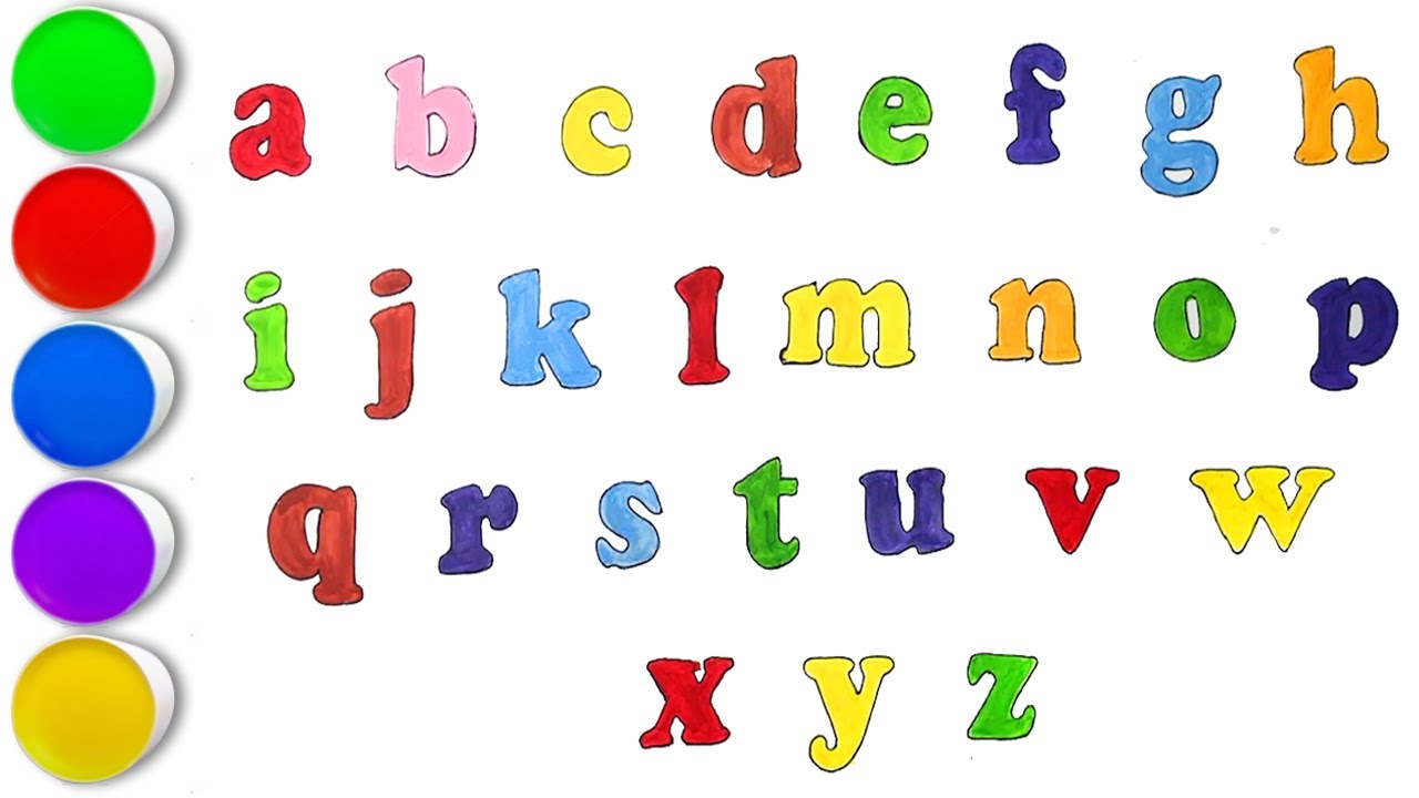 Alphabet coloring pages | Small Alphabet With Coloring For Kids | Coloring pages for kids