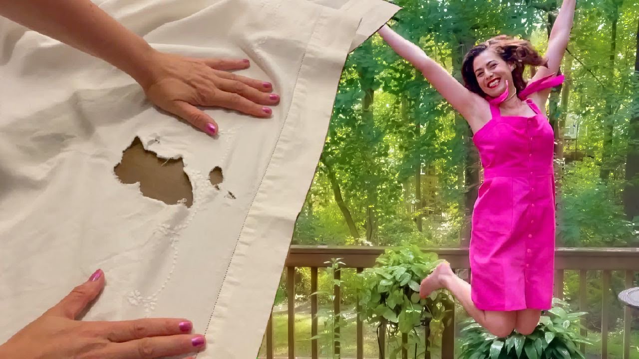 ASMR: Upcycling a Bedsheet Into a Linen Summer Dress